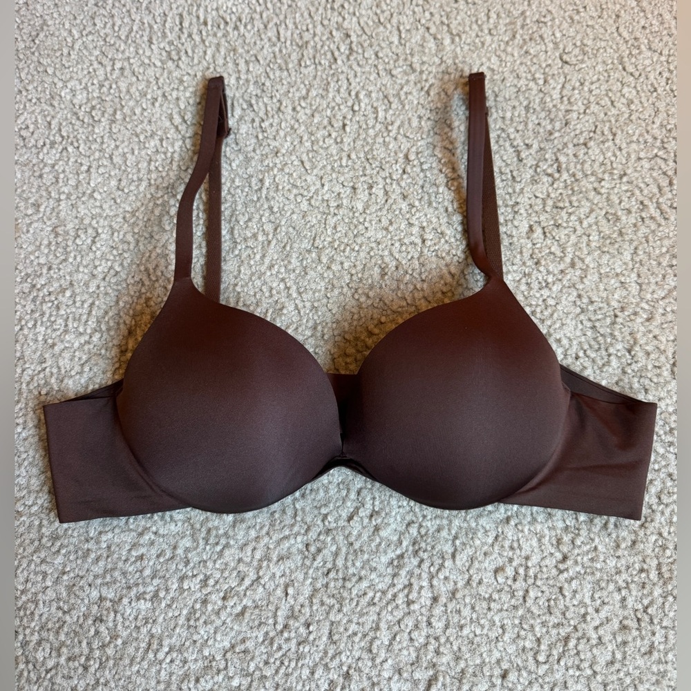NWOT Skims TEARDROP PUSH-UP BRA, 36A, Cocoa Brown